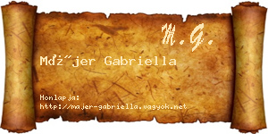 Májer Gabriella névjegykártya